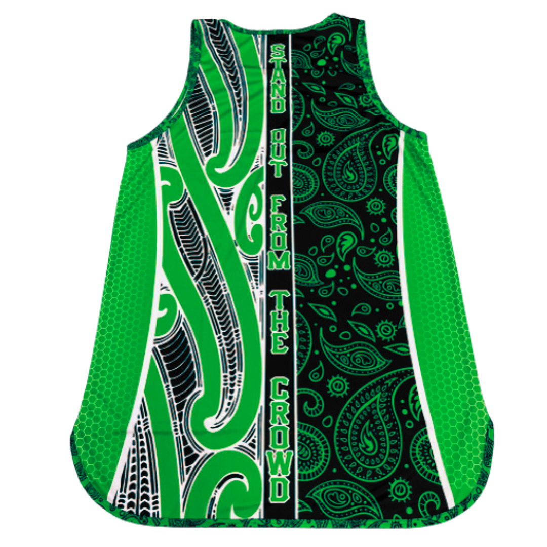 Green bandana drop Tail Singlet limited stock available