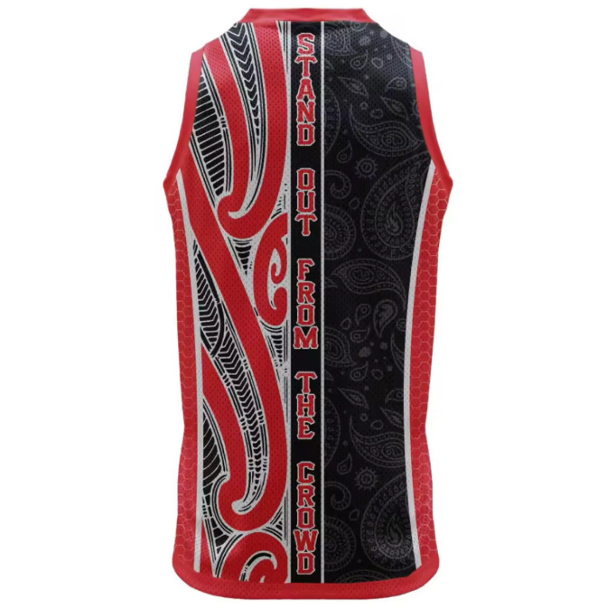 bandana red moko dluxxbuxx limited edition singlet