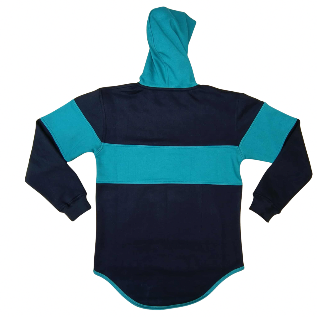 DLUXXBUXX teal black real tree hood droptail Hoodies