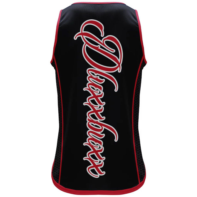 A Dluxxbuxx Red kaha singlet