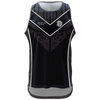 Black & grey kaha dluxxbuxx singlet