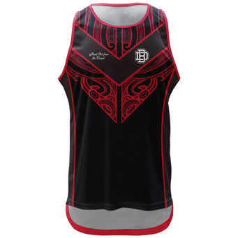 A Dluxxbuxx Red kaha singlet