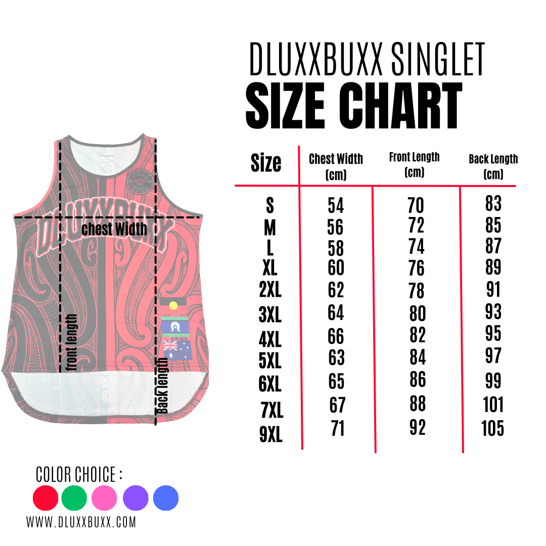 7XL Droptail Singlets CLEARANCE