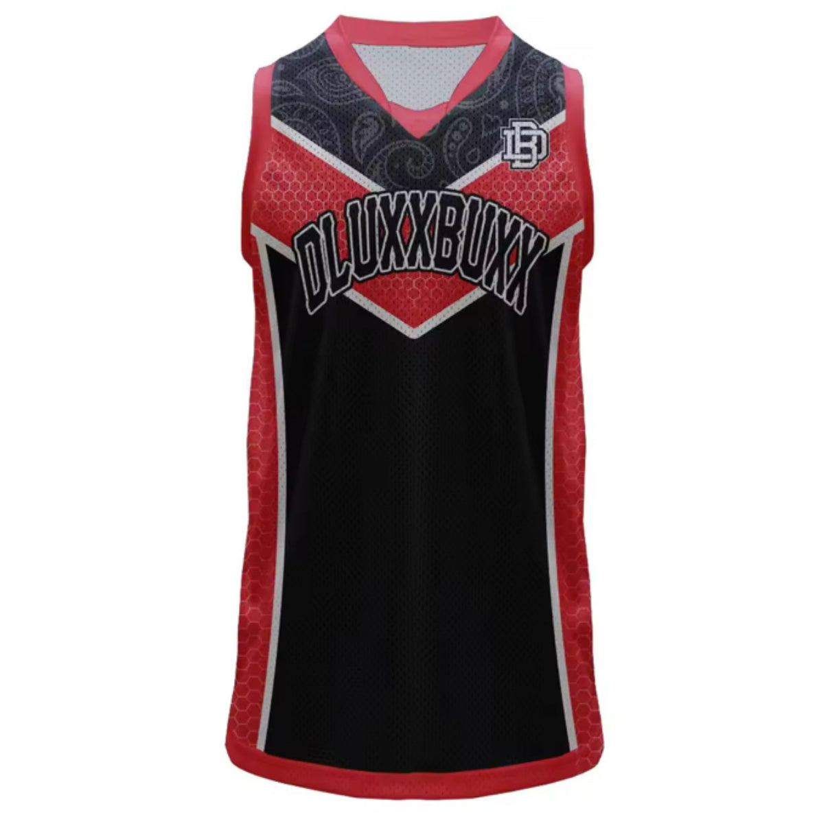 bandana red moko dluxxbuxx limited edition singlet