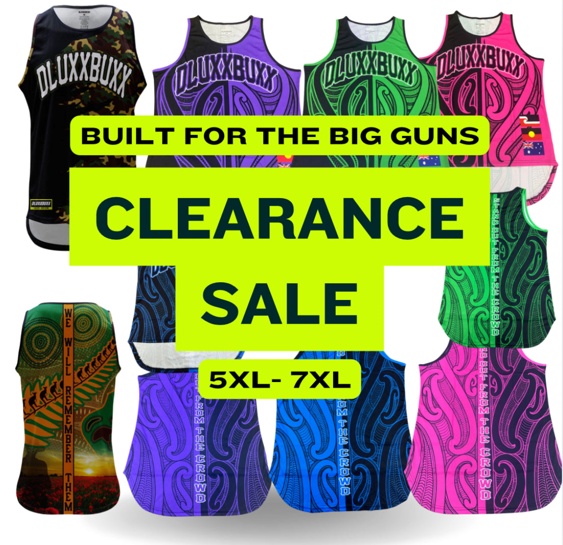 Built for the Big Guns 6XL-7XL Droptail Singlets CLEARANCE